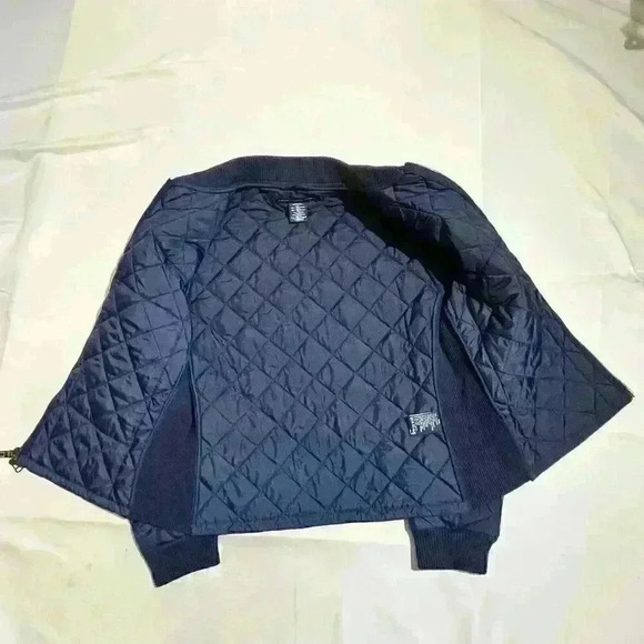 Ralph Lauren Sport Navy Equestrian Quilted Puffer Jacket Womens Size Large - Picture 4 of 14
